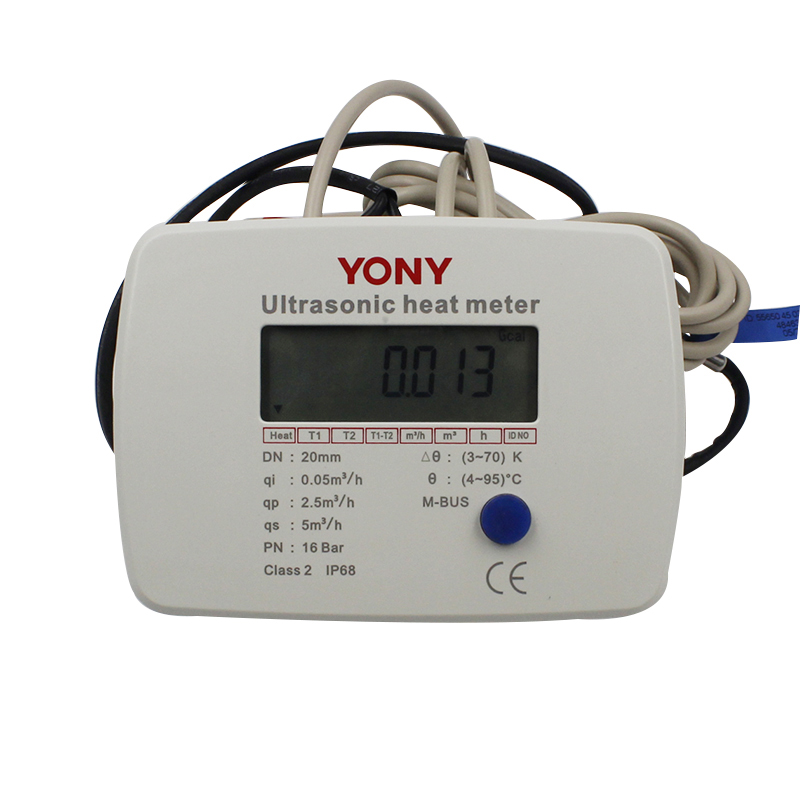 Medidor de calor ultrasónico Medidor de BTU Salida Mbus RS485